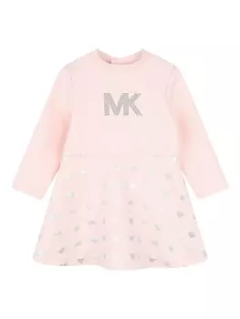 Michael Kors Kids платье с логотипом, розовый