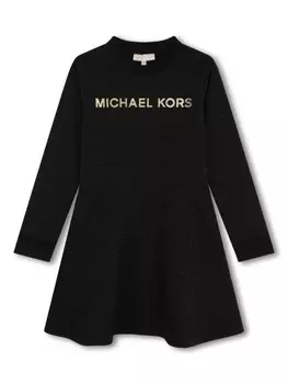 Michael Kors Kids платье с логотипом, черный