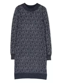 Michael Kors Kids платье с монограммой, синий