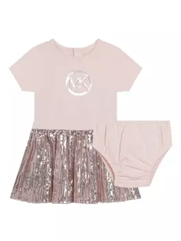 Michael Kors Kids платье с пайетками, розовый