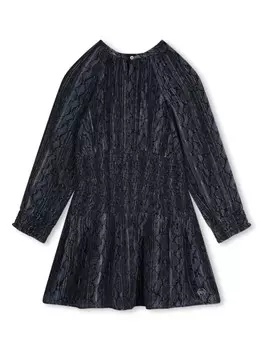 Michael Kors Kids платье со змеиным принтом, синий