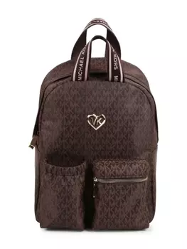 Michael Kors Kids рюкзак с монограммой, коричневый