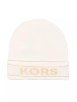 Michael Kors Kids шапка бини с логотипом, нейтральный цвет