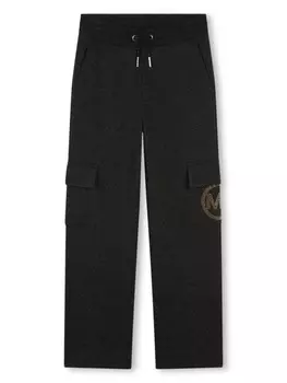 Michael Kors Kids спортивные брюки с декорированным логотипом, черный