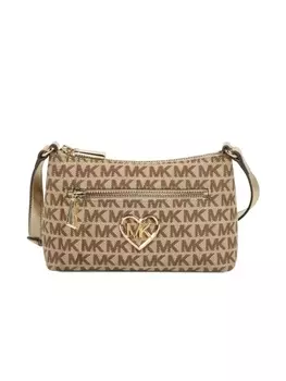 Michael Kors Kids сумка на плечо с монограммой, нейтральный цвет