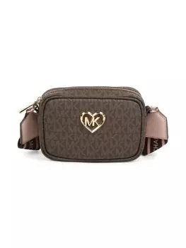 Michael Kors Kids сумка на плечо с монограммой, коричневый
