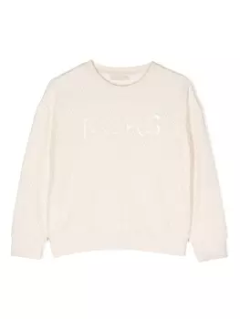 Michael Kors Kids толстовка с логотипом, нейтральный цвет