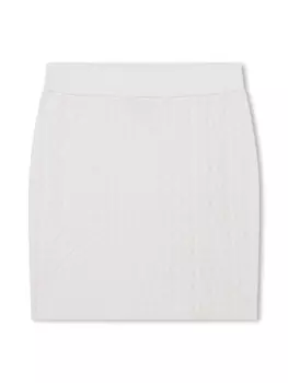 Michael Kors Kids юбка с тисненым логотипом, белый