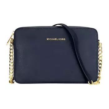 MICHAEL KORS Коллекция сумок Jet Set Travel Сумка через плечо из коровьей кожи среднего размера для женщин, темно-синяя