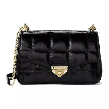 MICHAEL KORS Коллекция сумок Soho, кожаная сумка через плечо, женская сумка Tubas, черная