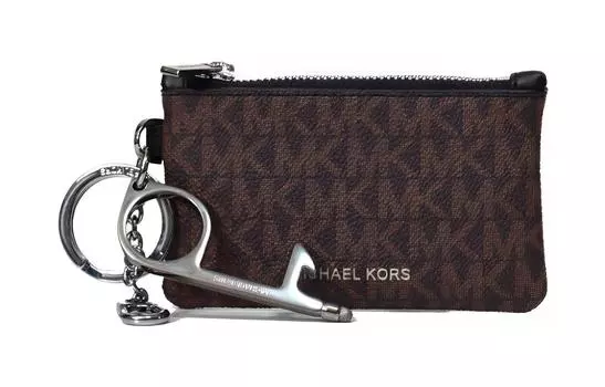 MICHAEL KORS Кошелек Coated Canvas Set Gift Box With Keychain And Coin Purse Men's Brown