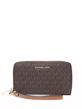 Michael Kors кошелек с логотипом, коричневый