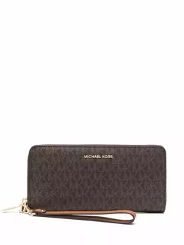 Michael Kors кошелек с монограммой, коричневый