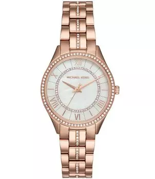 Michael Kors Lauryn Pave Аналоговые часы-браслет, золотой