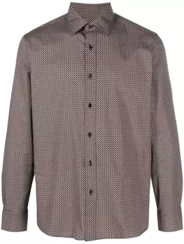 Michael Kors Ls Spread Mosaic Star stretch-cotton shirt, синий