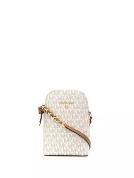 Michael Kors маленькая сумка через плечо с логотипом, белый