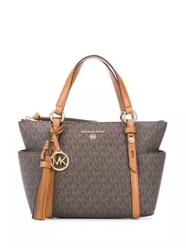 Michael Kors маленькая сумка-тоут Nomad с логотипом, коричневый