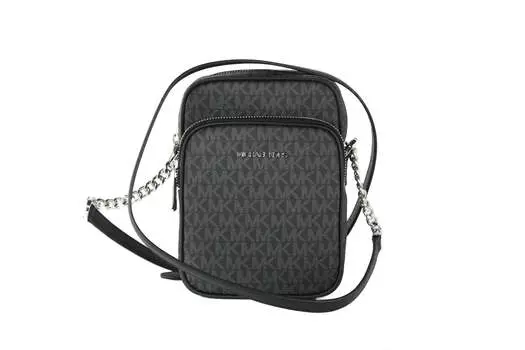 Michael Kors Medium Signature Кожаная женская сумка через плечо с цепочкой North South, мультиколор