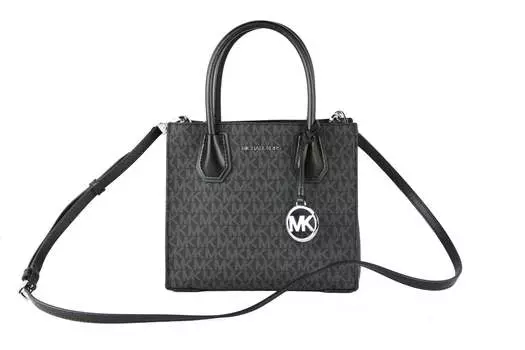 Michael Kors Mercer Medium Signature Кожаная женская сумка через плечо через плечо, мультиколор