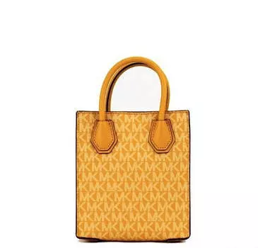 Michael Kors Mercer XS Honeycomb Signature Женская сумка-шоппер из ПВХ North South через плечо, мультиколор