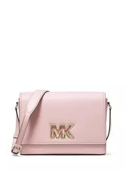 Michael Kors MIMIleather MK Signature LOGO сумка-мессенджер через плечо с клапаном, цвет powder blush pink/gold