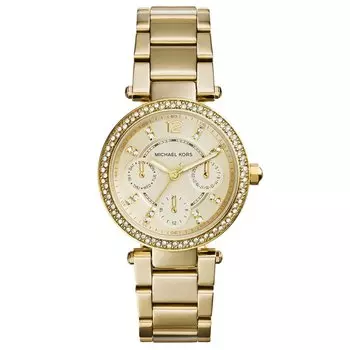 Michael Kors Mini Parker MK6056 женские кварцевые часы золотистого оттенка 33 мм, золотой