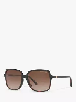 Michael Kors MK2098U Женские квадратные солнцезащитные очки Isle of Palms, черепаховый/коричневый с градиентом