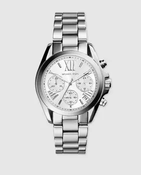 Michael Kors MK6174 Mini Brdshaw Женские часы с хронографом из стали Michael Kors, серебро