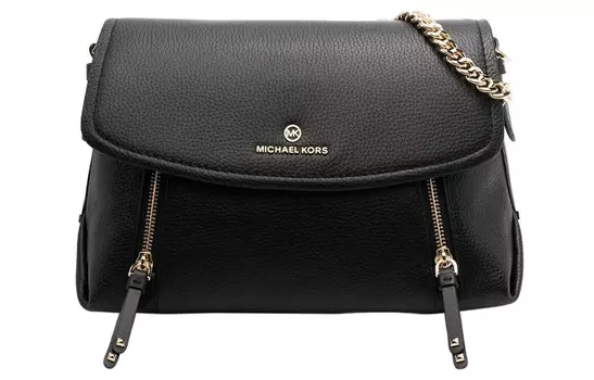 MICHAEL KORS MK Brooklyn кожаная сумка через плечо, женская, черная