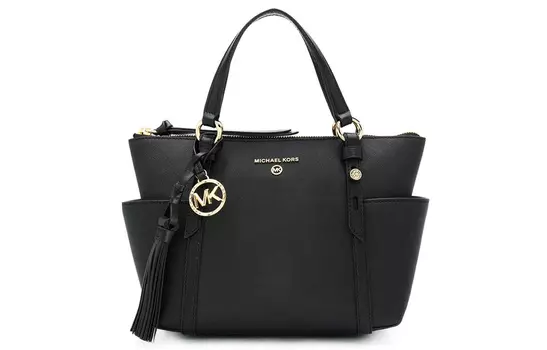 MICHAEL KORS MK Sullivan Кожаные сумка через плечо, женская сумка маленького размера, черные