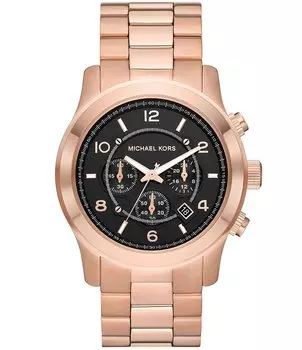 Michael Kors Мужские часы-хронограф с браслетом из нержавеющей стали цвета розового золота, розовый