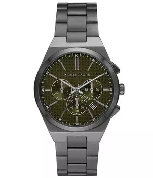 Michael Kors Мужские Часы Lennox с хронографом из бронзы и браслетом из нержавеющей стали, серый