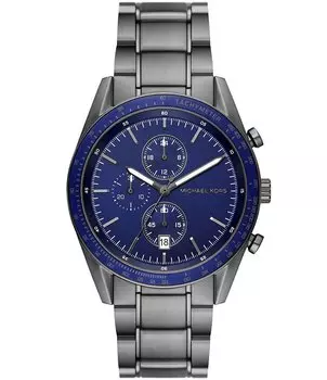 Michael Kors Мужские Часы Warren Chronograph из бронзы с браслетом из нержавеющей стали, серый