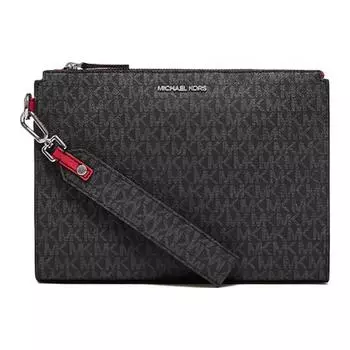 MICHAEL KORS Мужские косметички MK Cooper из искусственной кожи, клатчи, большого размера, черные
