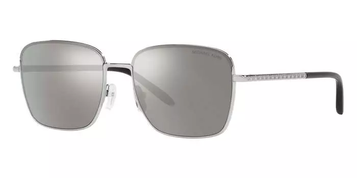 Michael Kors Мужские MK1123-11536G Модные блестящие серебряные солнцезащитные очки 57 мм, серебро