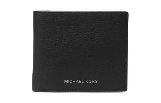 MICHAEL KORS Мужской черный кошелек Hudson Cow Leather с кожаным чехлом