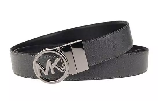 Michael Kors Мужской кожаный ремень Michael Kors, Black/Gray