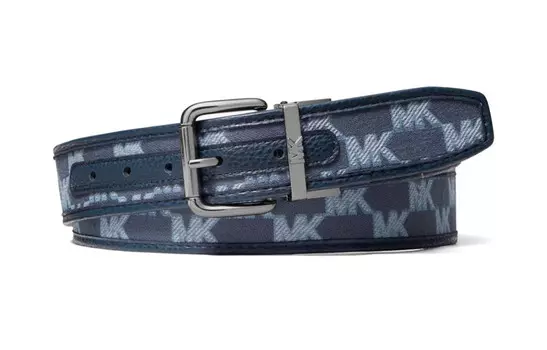 Michael Kors Мужской кожаный ремень Michael Kors, Blue