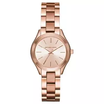 MICHAEL KORS Наручные часы с кварцевым механизмом, ремешком из нержавеющей стали, циферблатом из розового золота 33 мм, женские часы