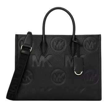 MICHAEL KORS Полиуретановая сумка-шоппер, сумка-шоппер, сумка через плечо, сумка через плечо, женская сумка среднего размера, черная