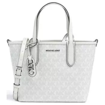 MICHAEL KORS Полиуретановая сумка-тоут серии Eliza, сумка для покупок, сумка на плечо, женская сумка-тоут, оптический белый