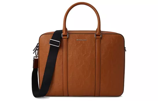 MICHAEL KORS Портфель MK Cooper из коровьей кожи, обычный, мужской, коричневый