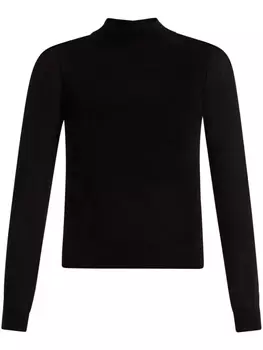 Michael Kors прозрачный свитер с высоким воротником, черный