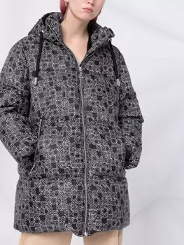 Michael Kors пуховик с монограммой, черный