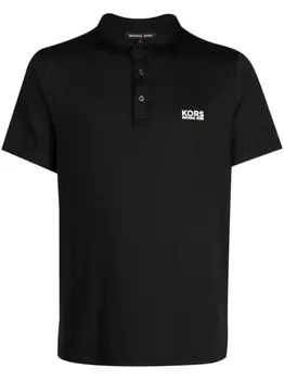 Michael Kors рубашка поло Golf с логотипом, черный