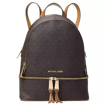 MICHAEL KORS Рюкзак из искусственной кожи для женщин, коричневый, среднего размера