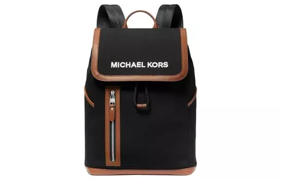 MICHAEL KORS Рюкзак из коровьей кожи с разрезом, мужской, черный, орехово-коричневый