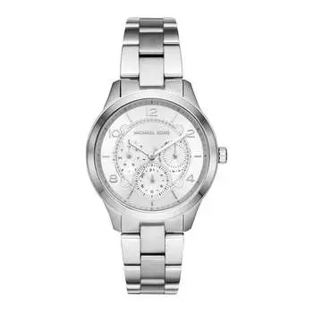 Michael Kors Runway MK6587 женские кварцевые часы серебристого тона 38 мм, серебряный