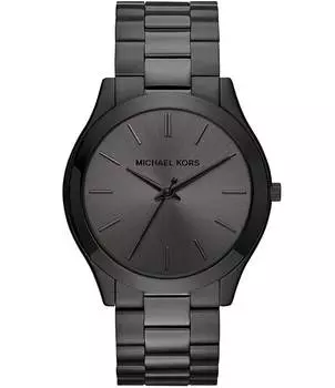 Michael Kors Slim Runway Черные аналоговые часы-браслет, черный