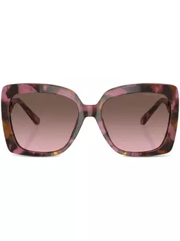Michael Kors солнцезащитные очки Nice в массивной квадратной оправе, черный